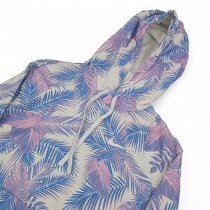 Vintage Y2K Nike Floral Palm Print Hoodie Mens Medium Embroidered All Over Print